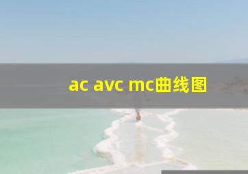 ac avc mc曲线图